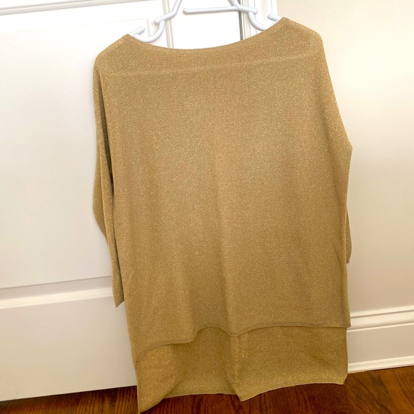 Zara Metallic Gold Knit Sweater - Picture 5 of 6